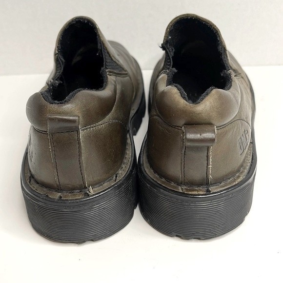 Vintage Dr. Martens Green Loafers Size 9.5 Chunky Slip On Made in England - Picture 7 of 12